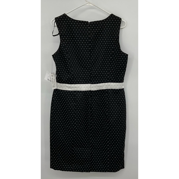 Liz Claiborne Black and White‎ Polka Dot Dress Size 12 NWT - Picture 2 of 6